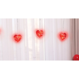 Iridescent Heart Red Curtain Light - thumbnail 3