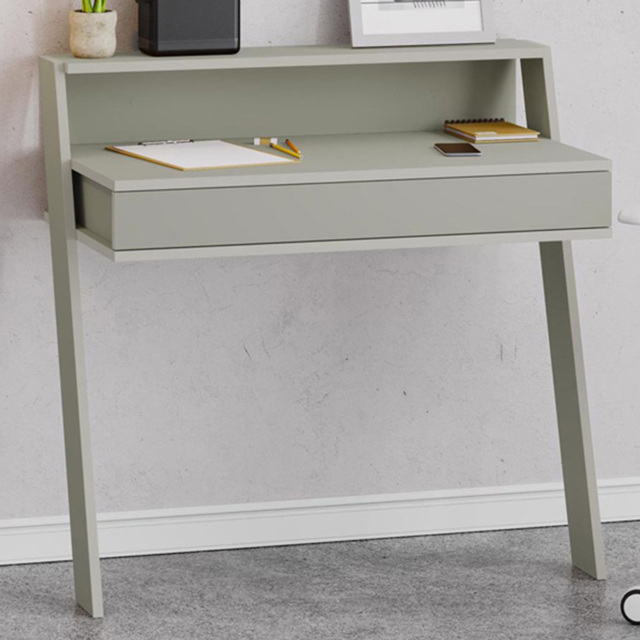 FWStyle Cowork Ash Green Single Drawer Wall Mounted Office Desk - image 1