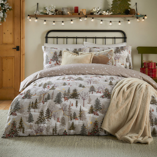 Furn Forest Festivities Printed Single Reversible Duvet Set - image 1