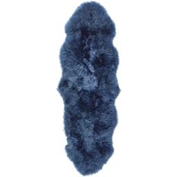Origins Navy Genuine Sheepskin Rug 70 x 175cm - thumbnail 1