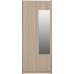 Seconique Paris 2 Door Smoked Ash Effect Mirror Wardrobe - thumbnail 3