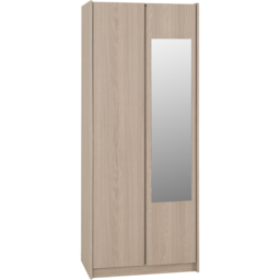 Seconique Paris 2 Door Smoked Ash Effect Mirror Wardrobe - thumbnail 2