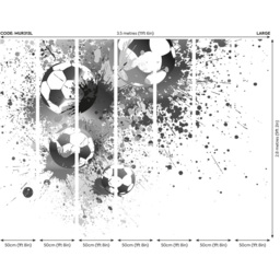Origin Murals Football Splash Grey Wall Mural - thumbnail 4