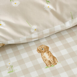 Daisy Doodle Duvet Set Natural Single - thumbnail 4