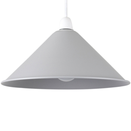 ValueLights Waywell Coolie Tapered Grey Pendant Lamp Shade - thumbnail 1