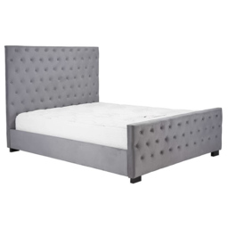Marquis Grey Velvet King Size Ottoman Bed - thumbnail 2