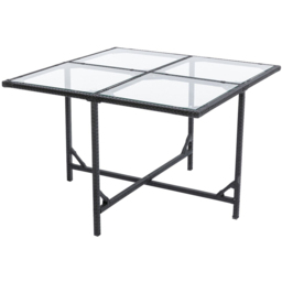 Cuba Black 8 Seater Rattan Garden Dining Set - thumbnail 3