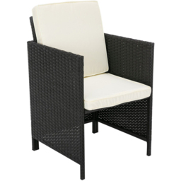 Cuba Black 8 Seater Rattan Garden Dining Set - thumbnail 4
