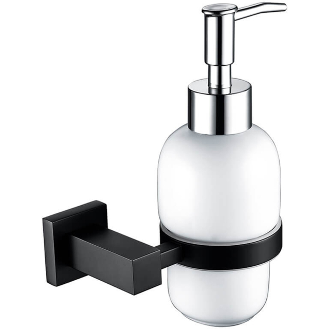 Nes Home Square Matte Black Soap Dispenser - image 1