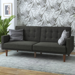 Dorel Wimberly 3 Seater Grey Linen Futon