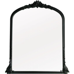 Black Ornate Beaded Mirror 80 x 70cm - thumbnail 1