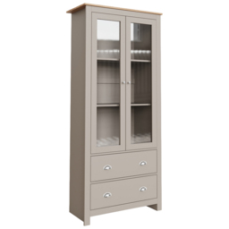 GFW Lancaster Grey 2 Door 2 Drawer Display Unit - thumbnail 2