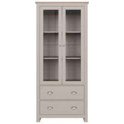 GFW Lancaster Grey 2 Door 2 Drawer Display Unit - thumbnail 4