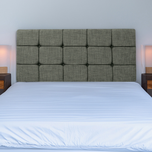 Bedmaster Pearl Super King Size Charcoal Linen Squared Headboard - image 1