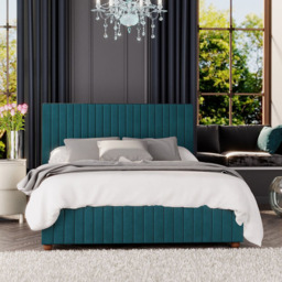 Laurence Llewelyn Bowen Estella Small Double Emerald Plush Velvet Ottoman Bed