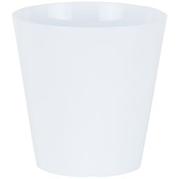 Wham Studio Ice White Round Plastic Planter 16cm 4 Pack - thumbnail 3