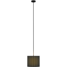 Portland Black Linen Wave Design Pendant Light