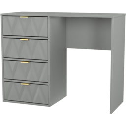 Crowndale Diamond 4 Drawer Dusk Grey Vanity Dressing Table Ready Assembled - thumbnail 4