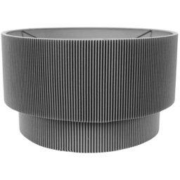 ValueLights Mason Grey 2 Tier Crinkle Shade