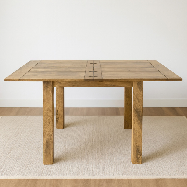 Artisan Furniture Granary Oak 6 Seater Mango Wood Extendable Butterfly Dining Table - image 1