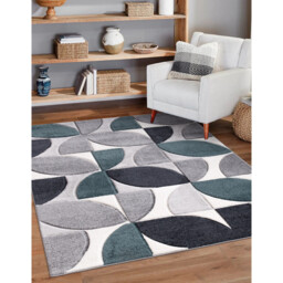 Modern Geo Rug - Teal / 120cm - thumbnail 2
