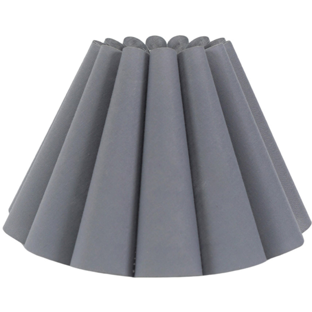 ValueLights Lauren Grey Pleated Scallop Edge Tapered Lamp Shade 16cm - image 1