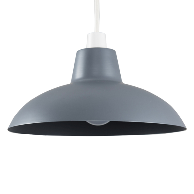 ValueLights Civic Metro Style Dark Grey Metal Retro Pendant Shade - image 1