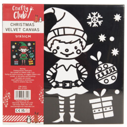 Christmas Canvas Velvet - Black
