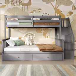 Flair Tag Grey Staircase Bunk Bed with Trundle - thumbnail 3