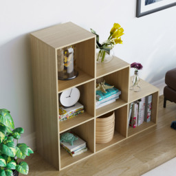 Vida Designs Durham 6 Oak Cube Staircase Storage Unit - thumbnail 4