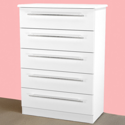 Crowndale Sherwood Porcelain Matt 5 Drawer Chest of Drawers