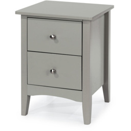 Como 2 Drawer Light Grey Bedside Table - thumbnail 2