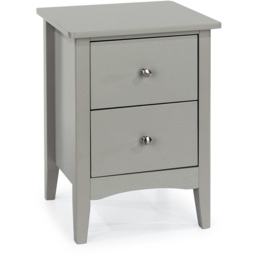 Como 2 Drawer Light Grey Bedside Table - thumbnail 3
