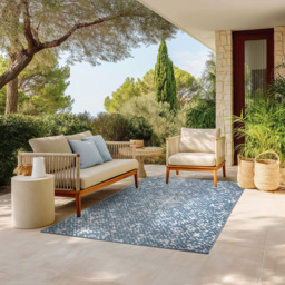 Marrakech Matte Outdoor Rug Blue - thumbnail 4