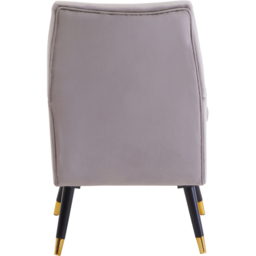 Premier Housewares Loretta Mink Velvet Accent Chair with Wooden legs - thumbnail 4