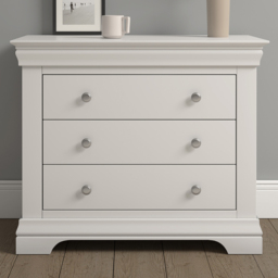Seconique Bordeaux 3 Drawer Ivory Storage Chest - thumbnail 1