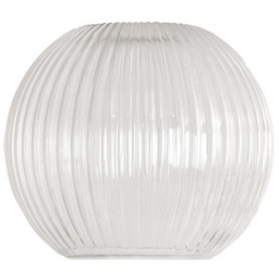 ValueLights Maddison Ribbed Glass Easy Fit Pendant Shade - thumbnail 1