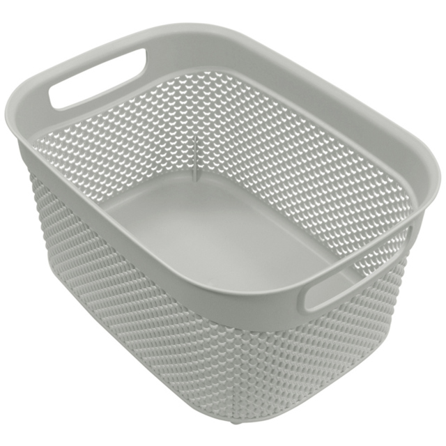 JVL Droplette 9L Ice Grey Storage Basket - image 1