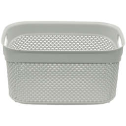 JVL Droplette 9L Ice Grey Storage Basket - thumbnail 3