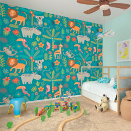 Origin Murals Tropical Animals Green Wall Mural