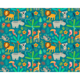 Origin Murals Tropical Animals Green Wall Mural - thumbnail 2