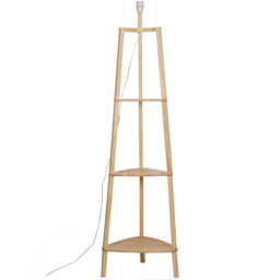 ValueLights Hiru Natural 3 Shelf Floor Lamp Base