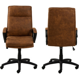 Florence Brad Brown Swivel Chair - thumbnail 2