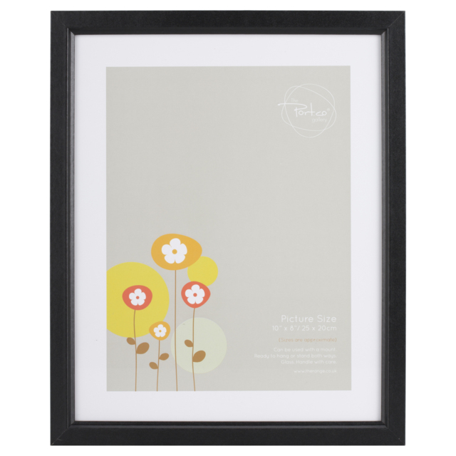 The Port Co Gallery Black Ridged Photo Frame 14 x 11 inch - image 1