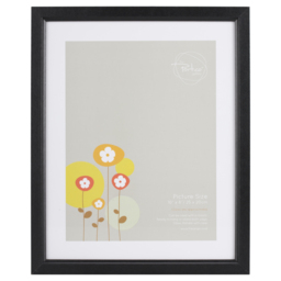 The Port Co Gallery Black Ridged Photo Frame 14 x 11 inch