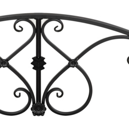 Outsunny Black Metal Traditional Arc Garden Bridge 3.3ft - thumbnail 3
