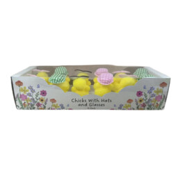 Pack of 12 Hat and Glasses Craft Chicks Yellow - thumbnail 2