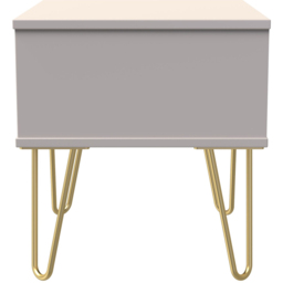 Crowndale Cube Single Drawer Matt Kashmir Bedside Table - thumbnail 4