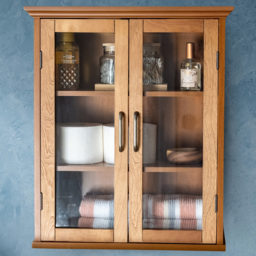Teamson Home Avery Oil Oak 2 Door Removable Wall Cabinet - thumbnail 1