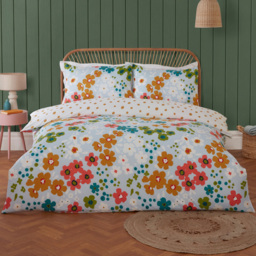 Rapport Home Double Betty Floral Polyester Reversible Duvet Cover Set